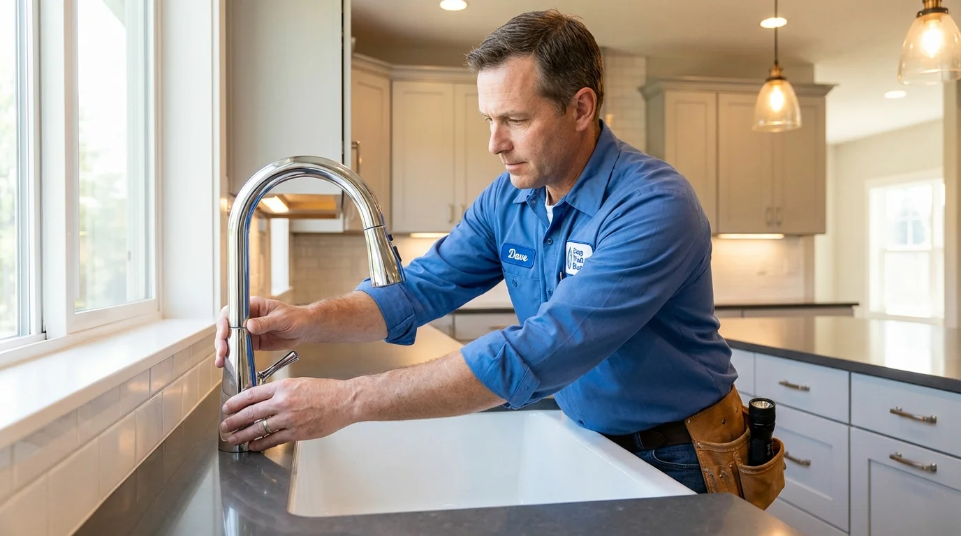 Kitchen faucet installation by Johns Plumbing LLC in Forest Hills